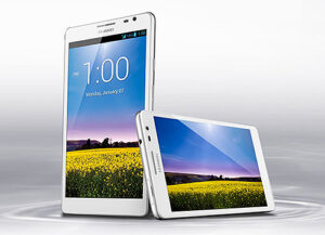 Die Phablets kommen: Auf der CeBIT zeigt Huawei mit dem Ascend Mate ein Smartphone mit riesigem 6,1 Zoll/15,49 Zentimeter-Display.