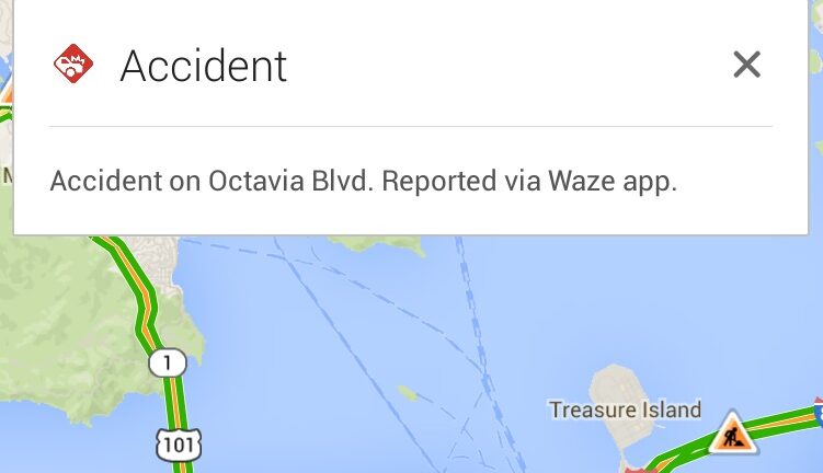 Google Maps integriert Echtzeit-Verkehrsinformationen aus der App Waze