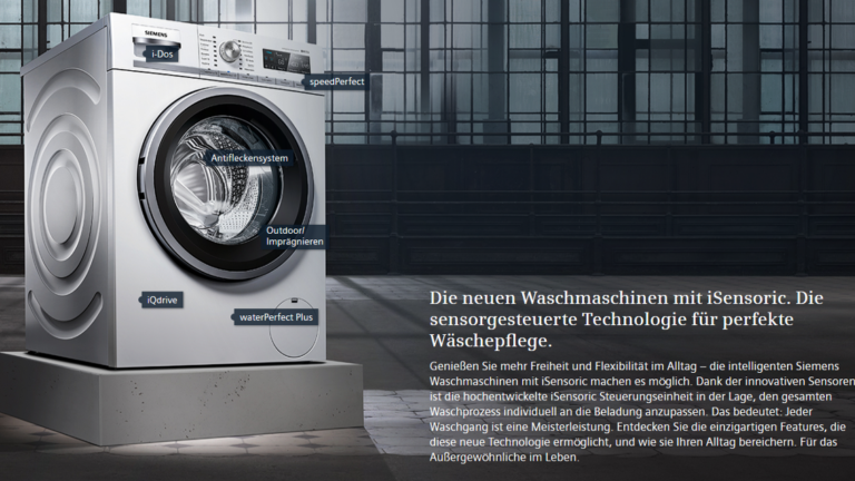 Siemens iSensoric: Wäschewaschen mit „Gefühl“