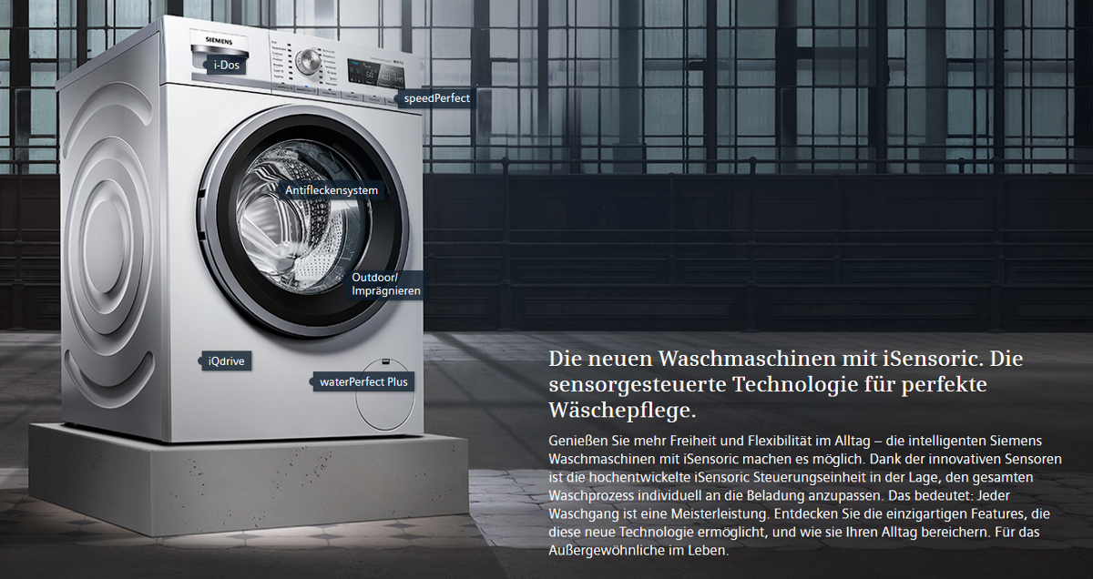 Siemens iSensoric: Wäschewaschen mit „Gefühl“