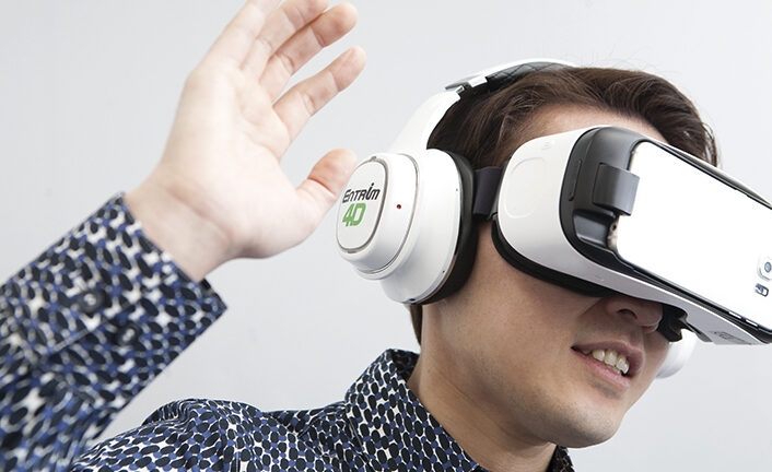 Samsung Entrim 4D: Diese Kopfhörer suggerieren Bewegungen in VR-Welten