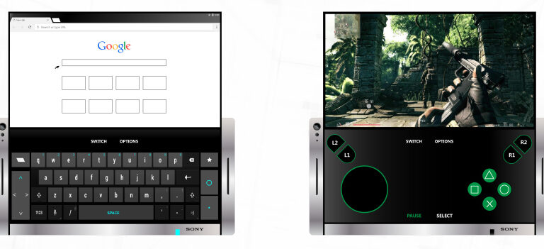 Designstudie Sony Shadow: Ein Slider mit zwei Touchscreens