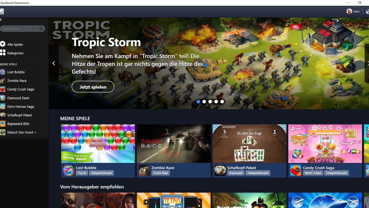 Facebook Gameroom: Neue Anlaufstelle für Windows-Spieler, aber keine echte Konkurrenz zu Steam