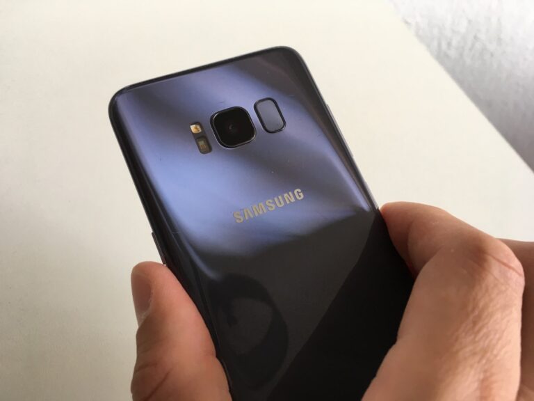 Die Rückseite das Galaxy S8 mit Blitz, Kamera und Fingerabdrucksensor