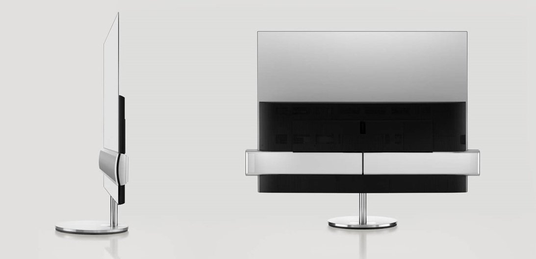 Der BeoVision Eclipse 4K OLED TV von Bang & Olufsen bietet besten Sound und bewegt sich per Fernbedienung (Bild: B&O)