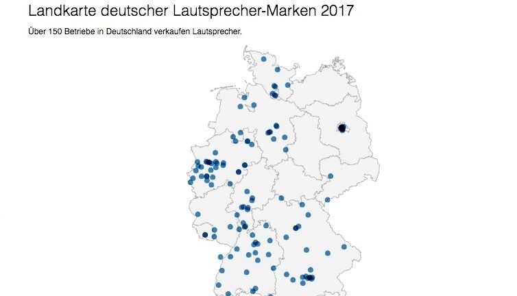 Interaktive Karte: 150 deutsche Lautsprecher-Marken und wo ihr sie findet
