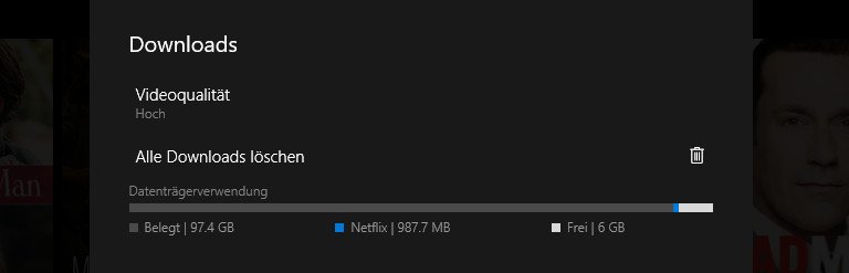 Download-Qualität in der Netflix-App: Standard, Hoch, aber kein 4K