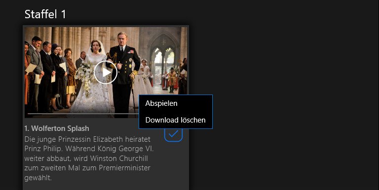 Die Downloads lassen sich in der Netflix-App einfach verwalten