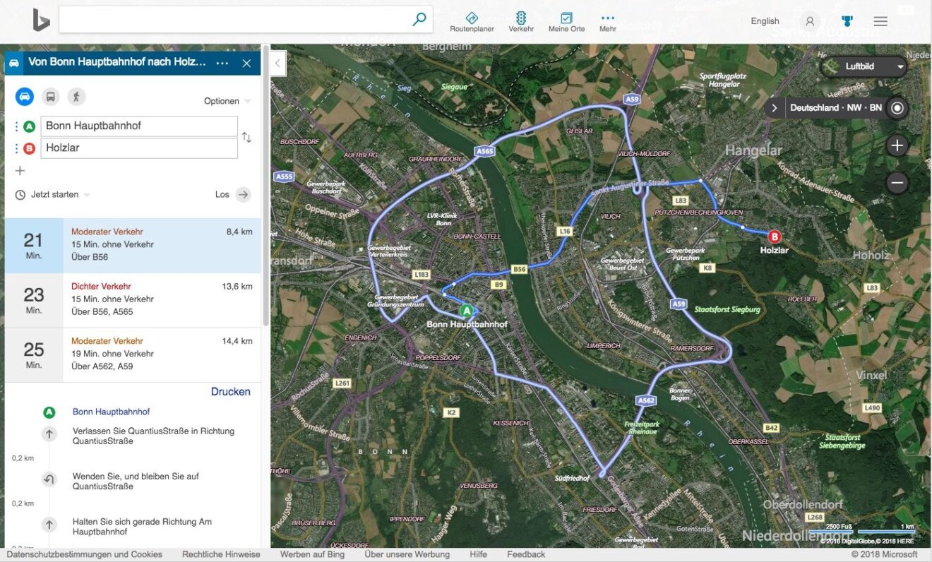 Bing Maps: Das alles kann Microsofts Google Maps-Alternative