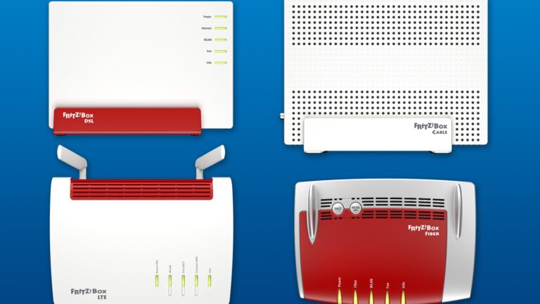 Schnelle AVM-Fritzboxen für Glasfaser, Kabel, Supervectoring und LTE
