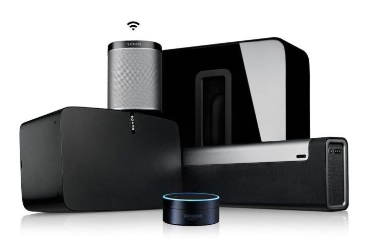 Amazon Echo Dot mit Sonos Soundgarden. Bild: Sonos