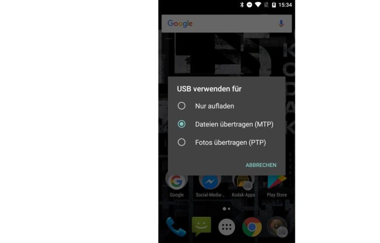 Android-Backup via USB-Dateiübertragung