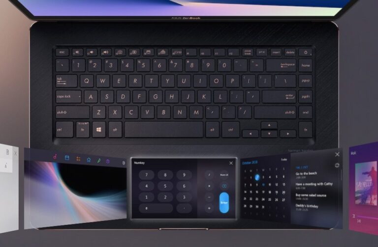 Das Asus ZenBook Pro 15 macht sich mit dem innovativen ScreenPad interessant.