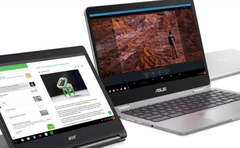 Google Chromebooks (hier von Acer und Asus): Werden sie mit Linux-Apps endlich zu konkurrenzfähigen Nummer 3 hinter Windows und Mac?