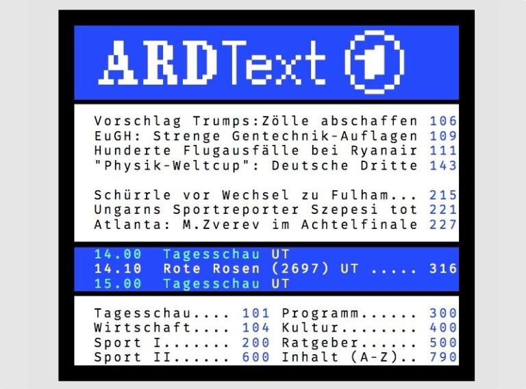 ARD-Text Teletext Videotext