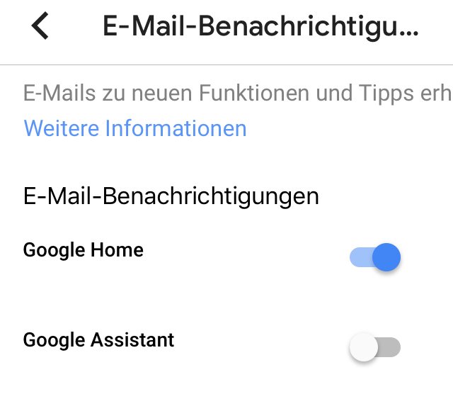 Google Home E-Mail-Benachrichtigungen