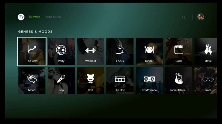 Spotify auf der Xbox One ist recht komfortabel zu bedienen. (Foto: Spotify)