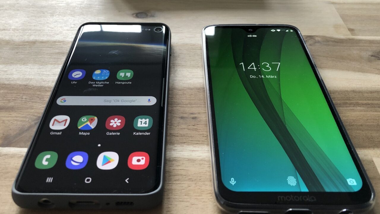 Samsung Galaxy S10+ vs. Motorola Moto G7: Merkt man die 1.000 Euro Unterschied?