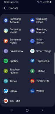 Zahlreiche Apps, nicht nur von Samsung, unterstützen bereits Bixby. (Foto: Screenshot)