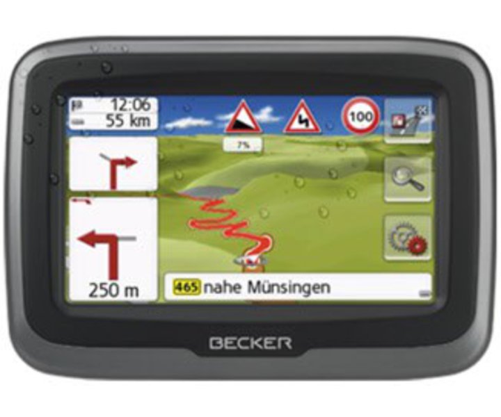 Motorrad-Navigation mit dem Becker Mamba.4 LMU Plus Mobiles Motorrad-Navigationsgerät