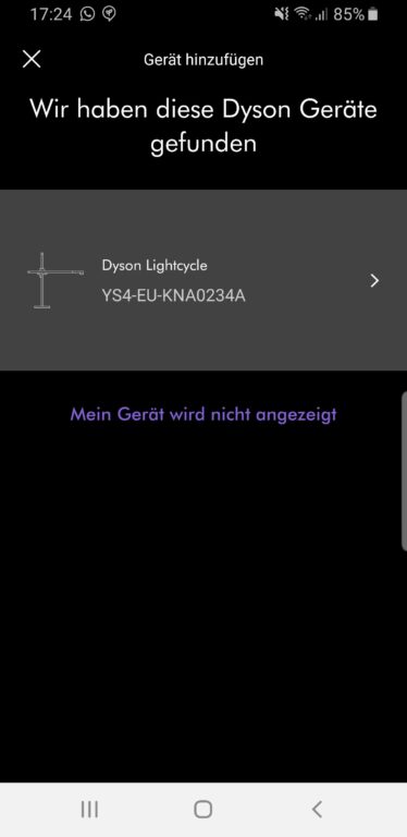 Dyson Light App. (Foto: Sven Wernicke / Screenshot)