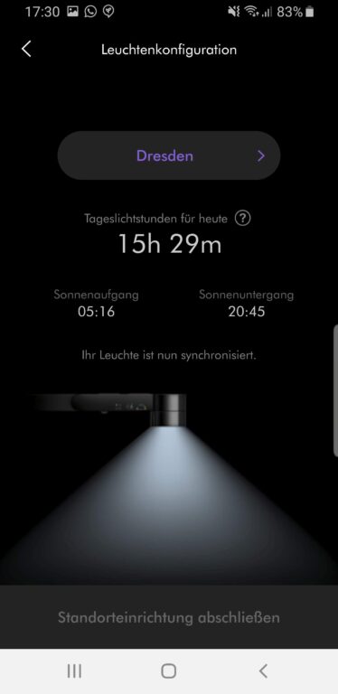 Dyson Light App. (Foto: Sven Wernicke / Screenshot)