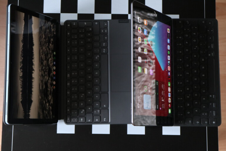 Zwei erstaunlich ähnliche 2-in-1-Tablets: Das Lenovo IdeaPad Duet Chromebook und das iPad 8