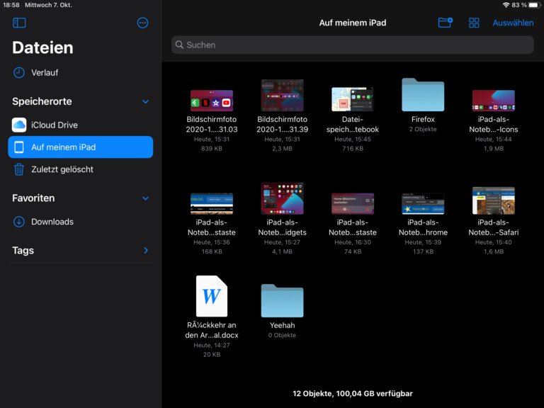 Die Dateien-App unter iPadOS 14: Verbessert, aber immer noch nicht so vielseitig wie der Finder unter macOS