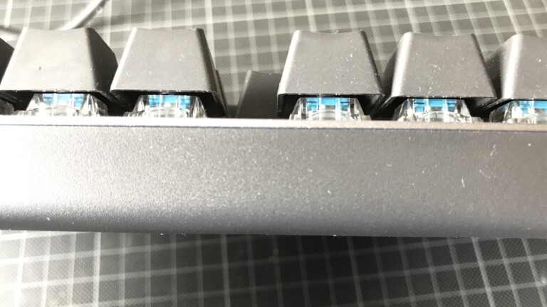 mechanische Tastatur mit blauen Schaltern