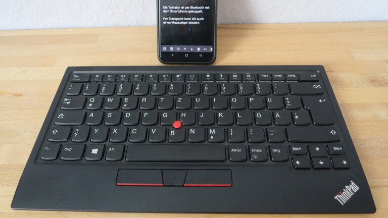 Tastatur ThinkPad TrackPoint Keyboard II am Android Smartphone