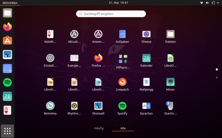 Ubuntu auf dem Thinkpad X1 Nano: Dock und App-Manager