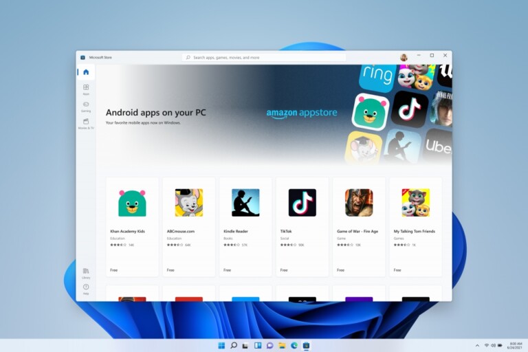 Android-Apps kommen für Windows 11. (Foto: Microsoft)