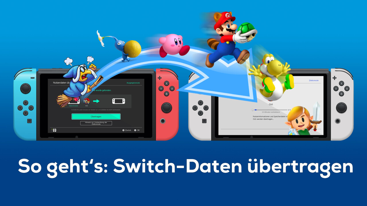 Nutzerdaten von einer Nintendo Switch auf die andere übertragen