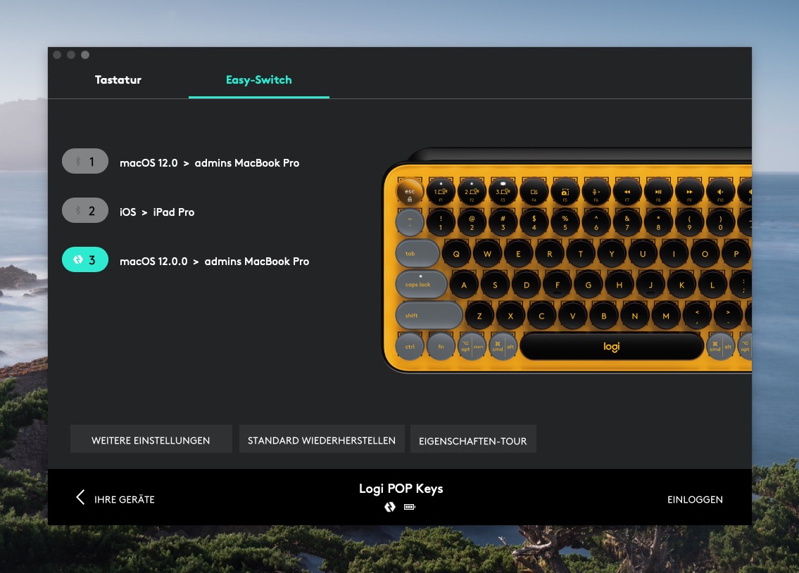 Logitech Pop Keys Tastatur- einfaches Umschalten