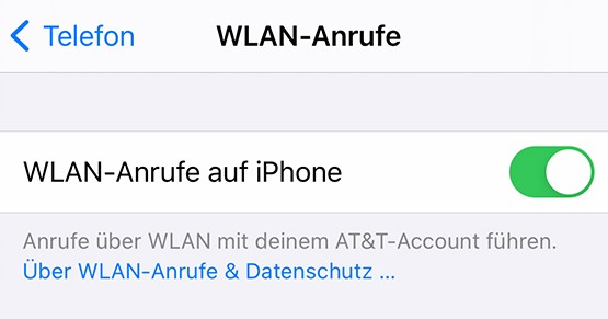 Auch auf dem iPhone ist WLAN-Telefonie schnell eingeschaltet. (Foto: Apple)