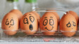 Eier mit Gesicht