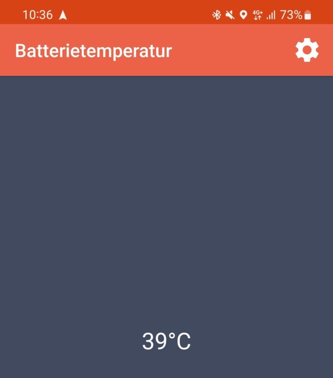 Allerlei Apps wie "Batterietemperatur" verraten dir, wie heiß es im Inneren deines Smartphones ist. (Screenshot)