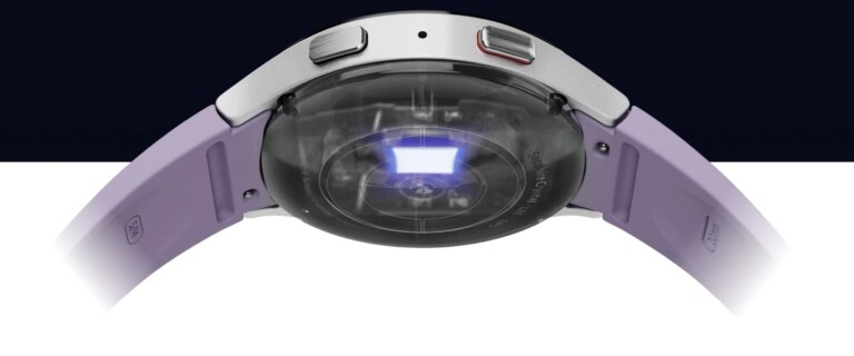 Der Hauttemperatur-Sensor befindet sich auf der Unterseite deiner Galaxy Watch5. (Foto: Samsung)