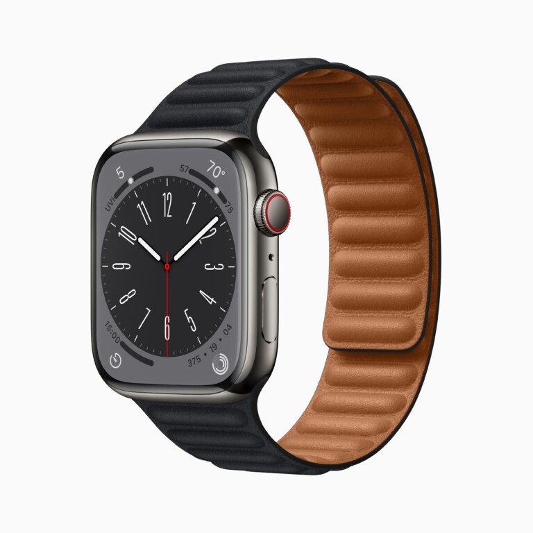 Beispiel für ein Modell der Apple Watch Series 8. (Foto: Apple)
