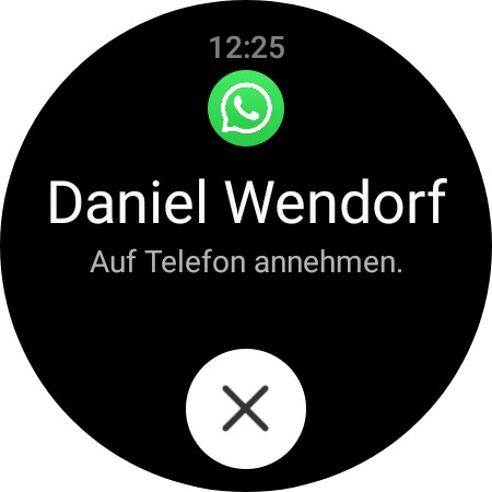 Bisher kannst du an der Smartwatch mit WearOS nur Anrufe ablehnen. Das Annehmen kommt aber bald. (Screenshot)