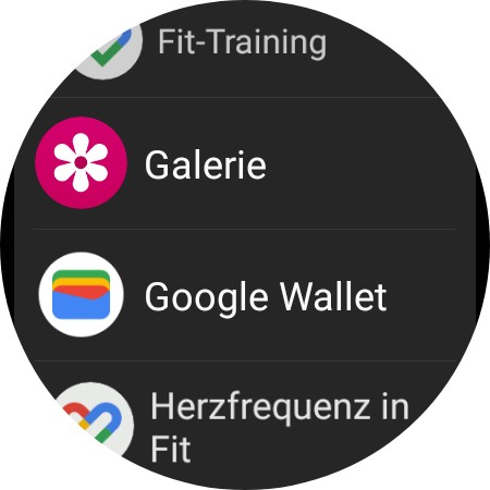 Jetzt nur noch Google Wallet aus der App-Auswahl heraussuchen. (Screenshot)
