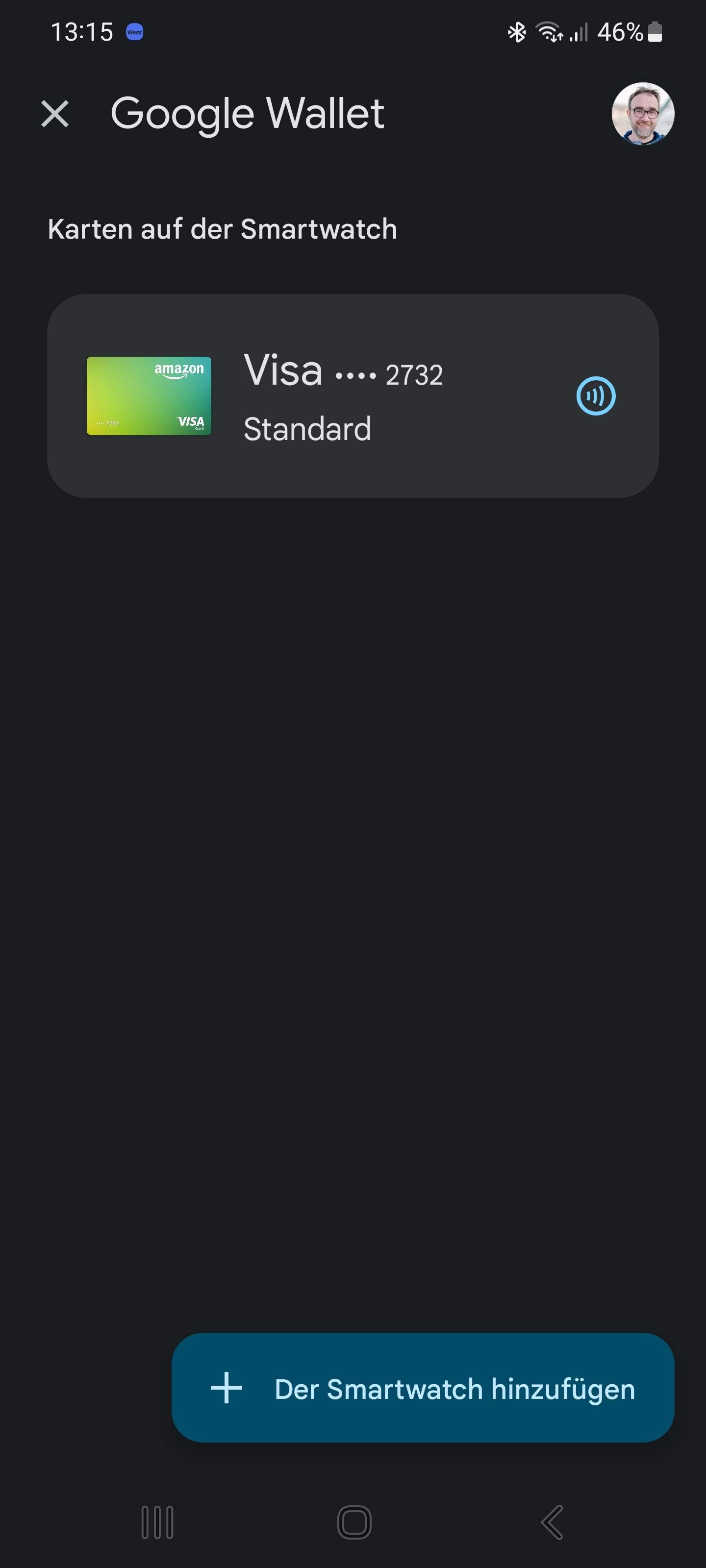In der Wallet-App auf deinem Smartphone kannst du weitere Kreditkarten hinzufügen. (Screenshot)