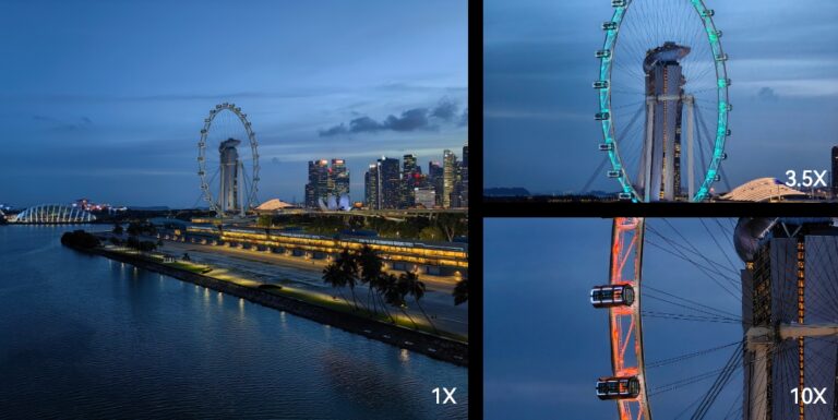 Zoomstufen der Kamera im P60 Pro. 10x ist ein Hybridzoom, der auch nachts noch tolle Bilder liefern soll. (Bild: Huawei)