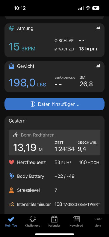 Garmin Connect IQ: Imperiales System