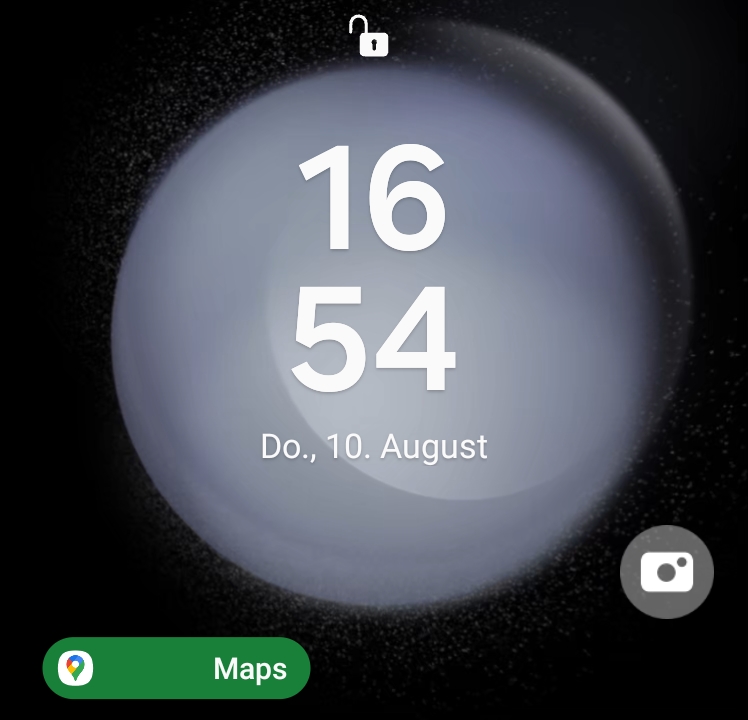 Eine innen gestartete Navigation mit Google Maps erscheint beim Zuklappen als antippbares Icon vorne. Das klappt noch lange nicht bei allen Apps.