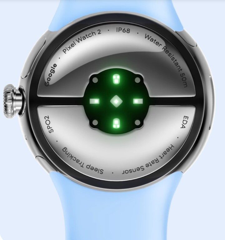 Die Pixel Watch 2 besitzt neue Sensoren und holt damit auf. (Foto: Google)