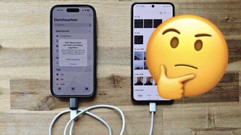 iPhone und Android-Phone mit einem Kabel verbinden: Was passiert?