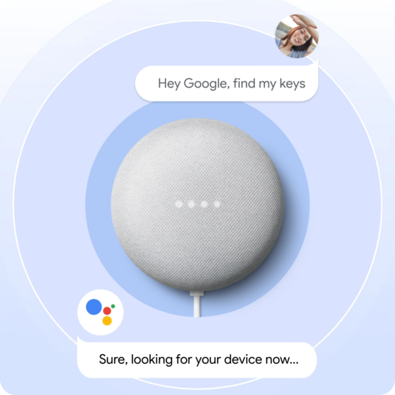 Google Assistant zum Orten von Geräten im Find-my-Netzwerk