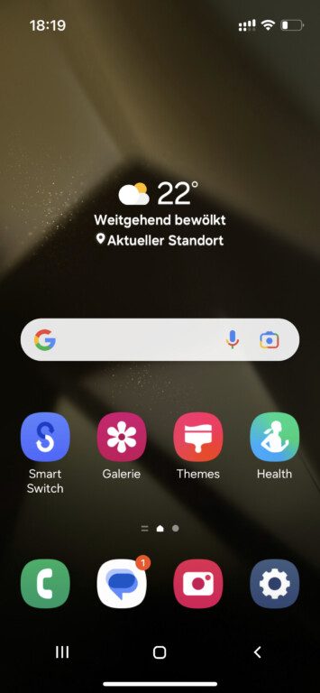 Startbildschirm Try Galaxy