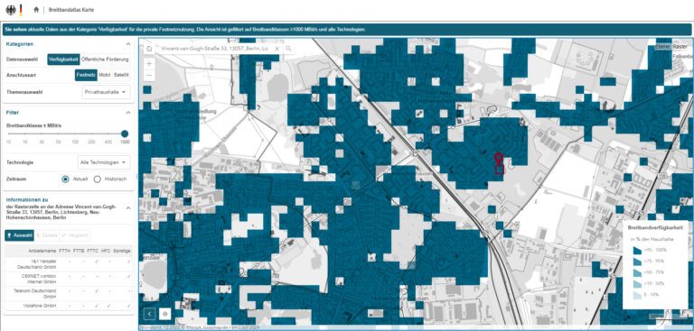 Breitbandatlas der Bundesnetzagentur